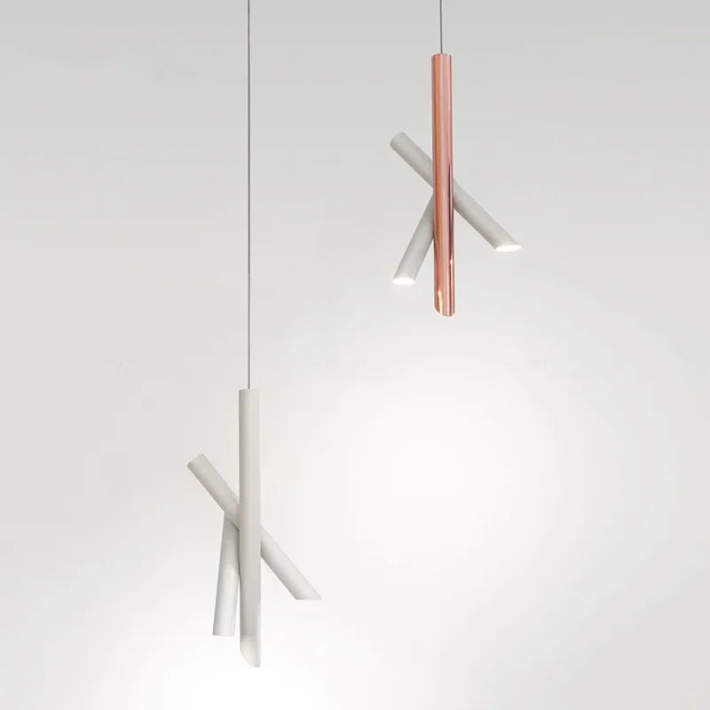 Tubes Pendant Light Creative Nordic Designer Suspension lamp Ceiling  Chandelier for Living Dining Room - vue 3 sur 7