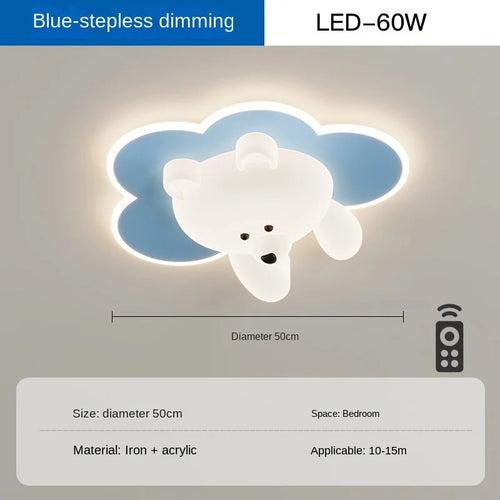 plafonnier led ours mignon pour chambre enfant - vue 10 sur 12