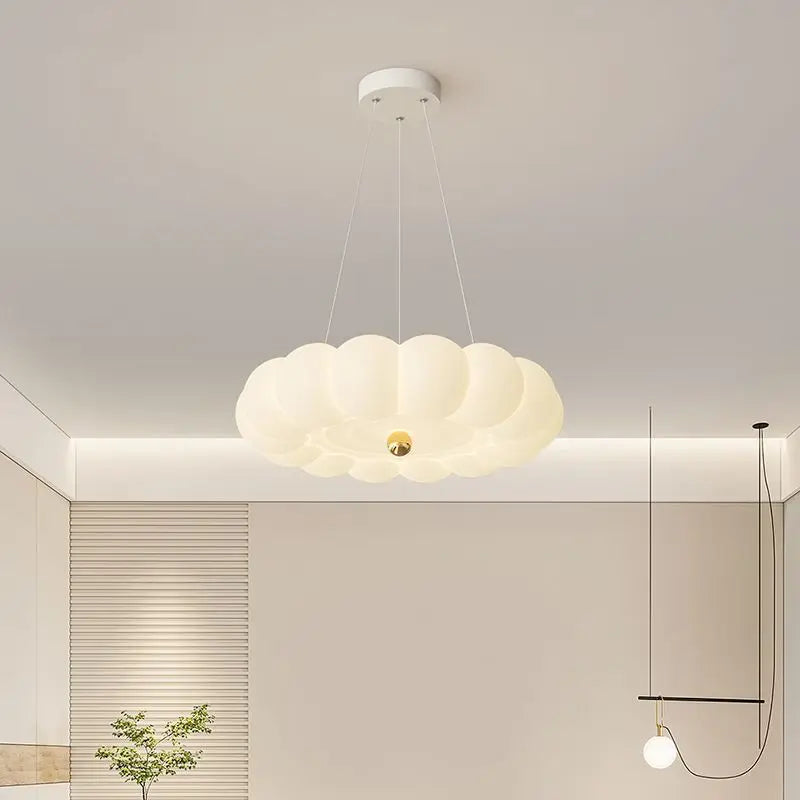 lustre moderne led avec suspension couronne option télécommande - vue 5 sur 12
