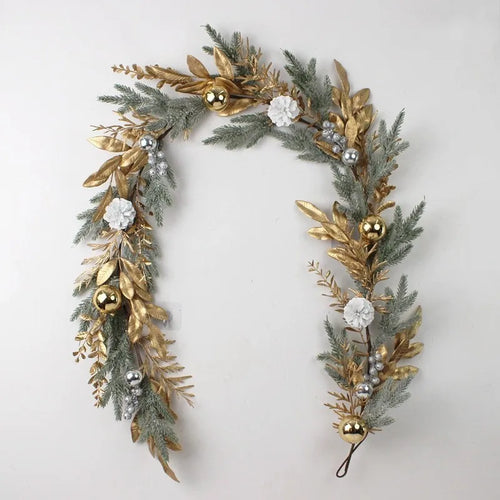 guirlande artificielle en rotin pour décorations de Noël et du Nouvel An - vue 10 sur 11