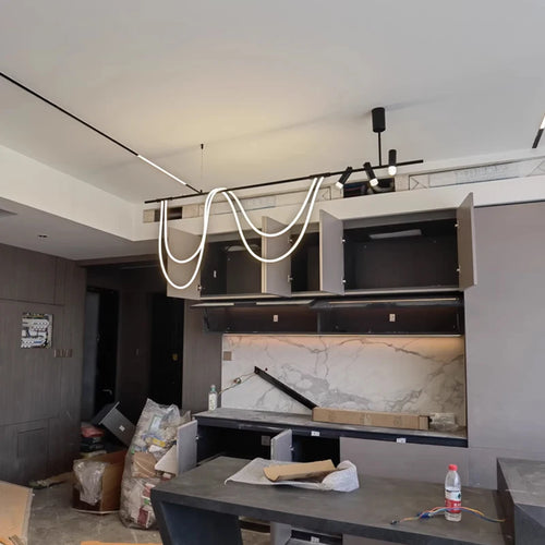 suspension led moderne pour intérieur long et simple - vue 6 sur 8