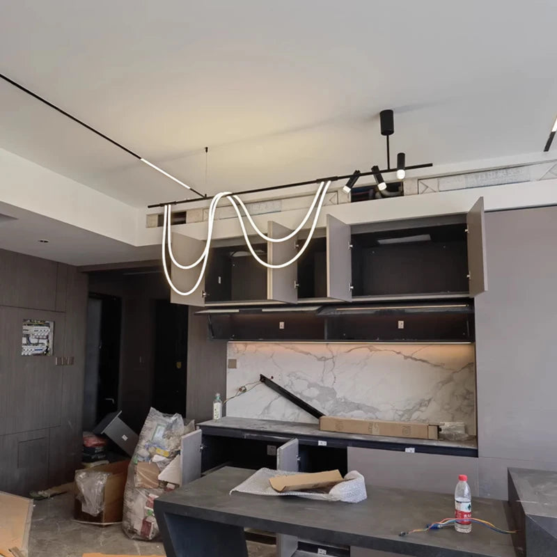 suspension led moderne pour intérieur long et simple - vue 5 sur 8