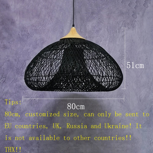Suspension vintage d'Asie du Sud-Est Lampes en rotin de haute qualité Salle à manger Restaurant Cuisine Luminaires Loft Luminaires - vue 16 sur 27
