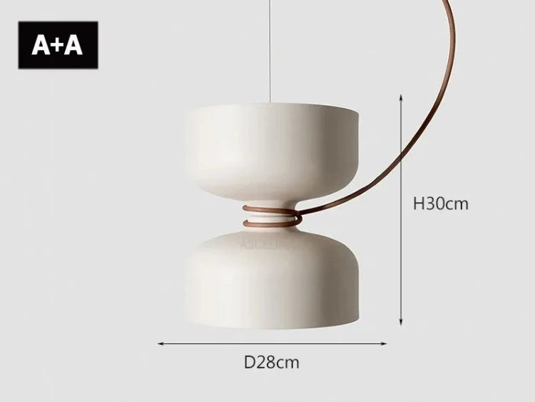 suspension nordique moderne à led pour décoration intérieure créative - vue 24 sur 24