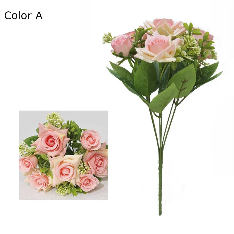 bouquet de fleurs artificielles pour décoration et cadeau - vue 12 sur 12
