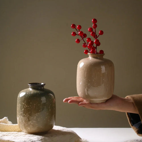 vase en céramique décoratif pour fleurs et plantes - vue 2 sur 8