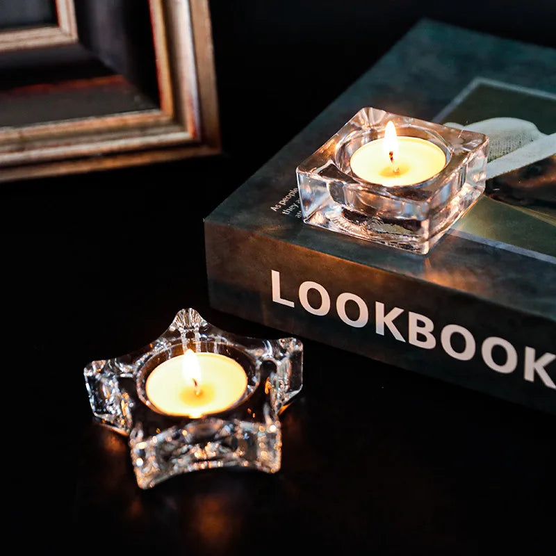 bougeoir en verre créatif pour bougie chauffe-plat décoration élégante - vue 4 sur 11
