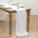 Chemin de table coton gaze style vintage mariage