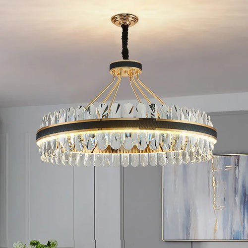 lustre moderne en cristal led winfordo pour décoration intérieure - vue 5 sur 10