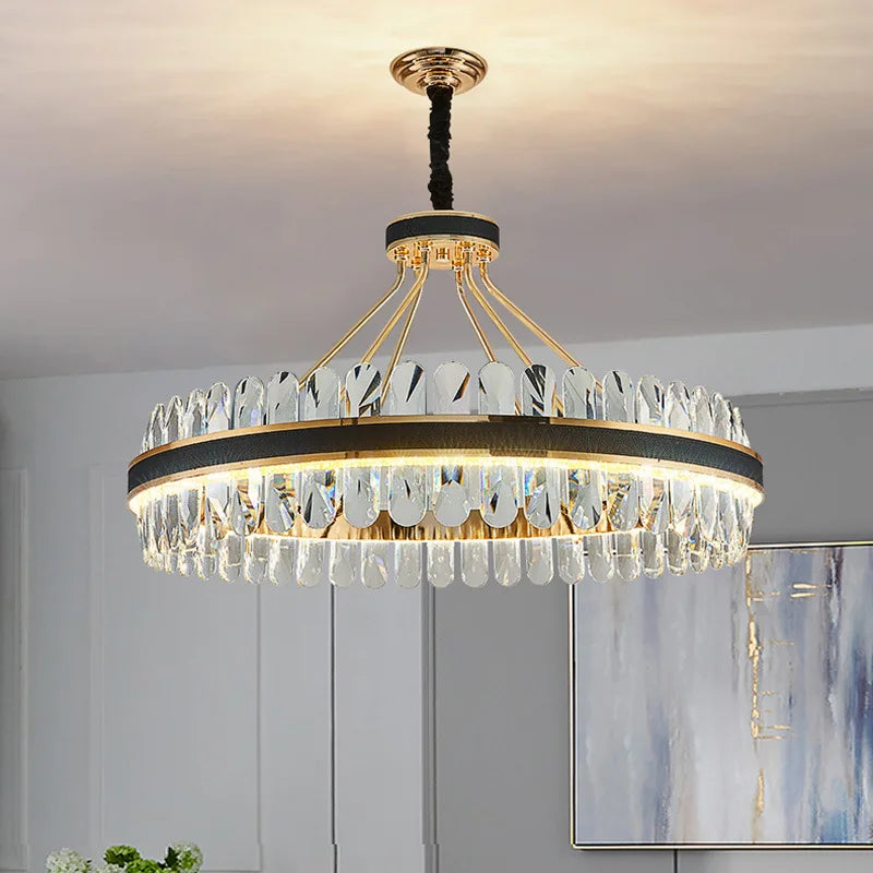 lustre moderne en cristal led winfordo pour décoration intérieure - vue 4 sur 10