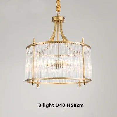 lustre de luxe moderne en cuivre doré avec éclairage led - vue 8 sur 12
