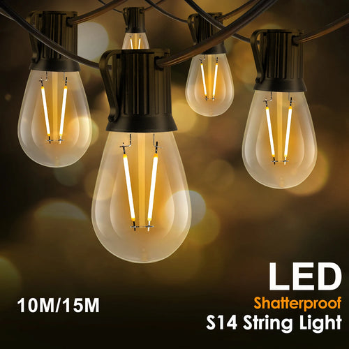 guirlande lumineuse led rétro pour décoration extérieure festive - vue 2 sur 10