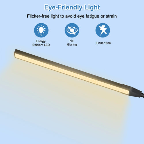 NEWACALOX pince de bureau barre d'écran suspension lumière 360 ° rotatif pliant bras Flexible Support 108 pièces LED SMD Protection des yeux lampe de bureau - vue 2 sur 8