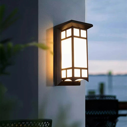 LED applique extérieure en plastique/aluminium porte d'entrée étanche IP65 applique jardin Patio terrasse maison luminaire mural - vue 2 sur 15