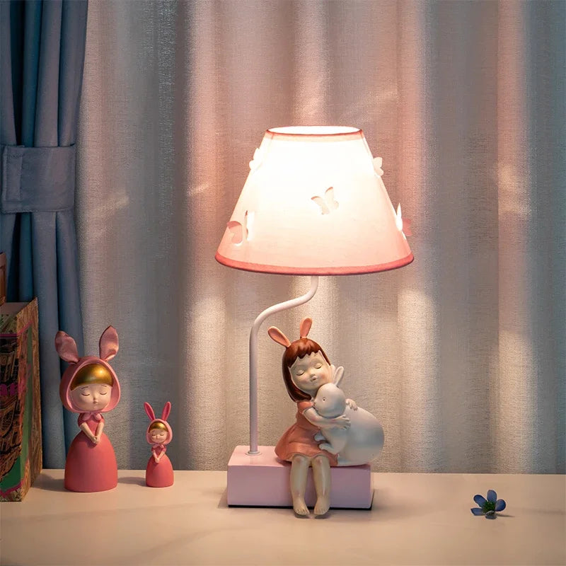 lampe à poser papillon lapin décoration moderne pour chambre - vue 4 sur 8