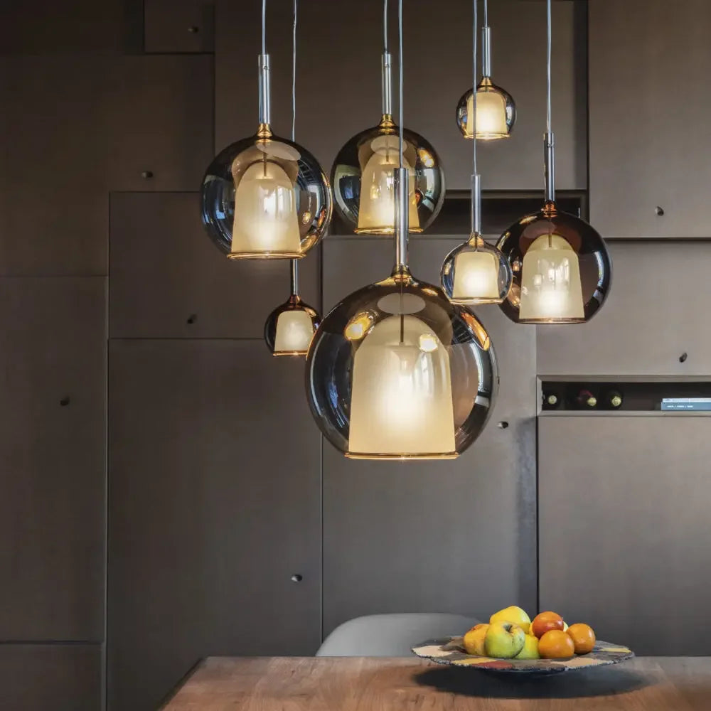 suspension à led penta glo en verre pour décoration intérieure - vue 1 sur 10