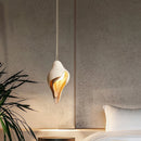 lustre moderne en plâtre design créatif conque suspension
