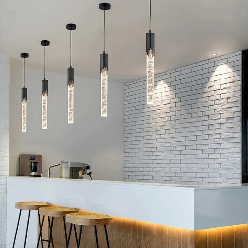 lustre en cristal led moderne pour hôtel et bar créatif - vue 5 sur 22