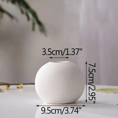 vase en céramique moderne pour fleurs séchées décoration artisanale - vue 7 sur 12