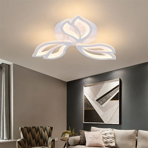 plafonnier intérieur moderne en acrylique luminaire décoratif idéal - vue 5 sur 9