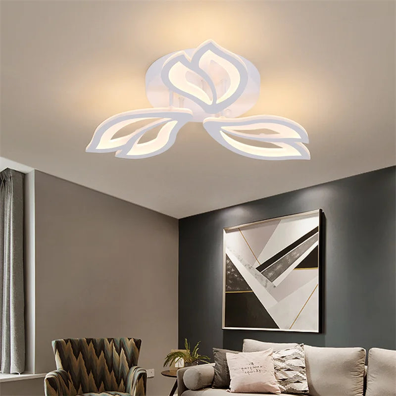 plafonnier intérieur moderne en acrylique luminaire décoratif idéal - vue 5 sur 9