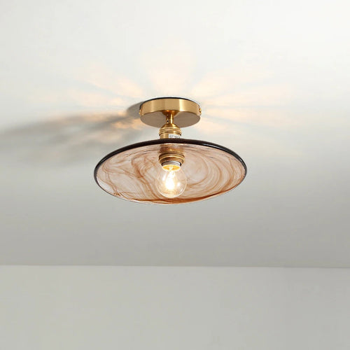 plafonnier led en verre design nordique industriel décoratif - vue 7 sur 12