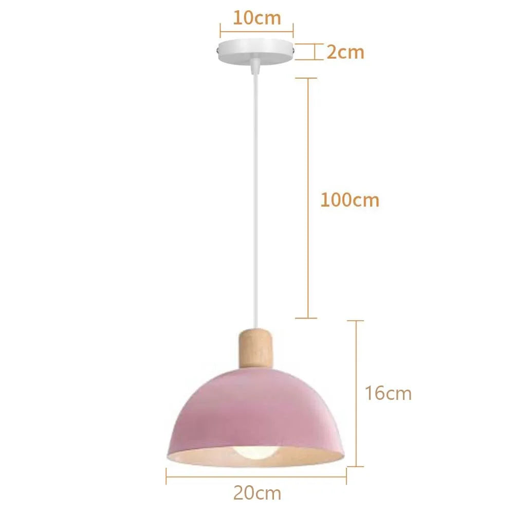 lustre nordique led en bois pour décoration maison - vue 8 sur 13