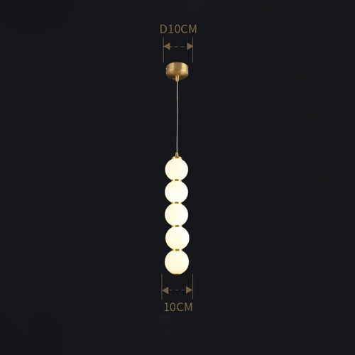 Suspension design à led boule verre or brillant - vue 7 sur 6