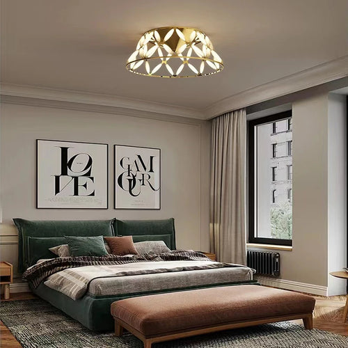 plafonnier led minimaliste moderne avec abat-jour fantaisie - vue 3 sur 13