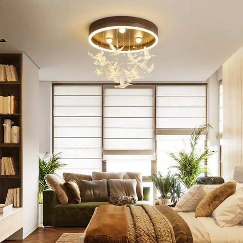 lustre led en cristal créatif chaud et romantique moderne - vue 7 sur 8