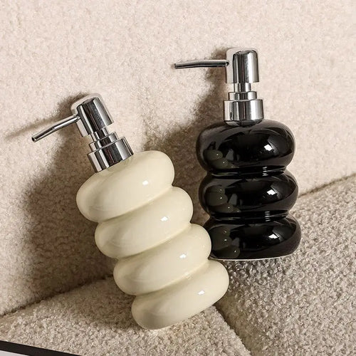 bouteille céramique pour désinfectant et distributeur de savon - vue 5 sur 12