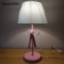 lampe de bureau moderne à nœud papillon pour chambre décorative