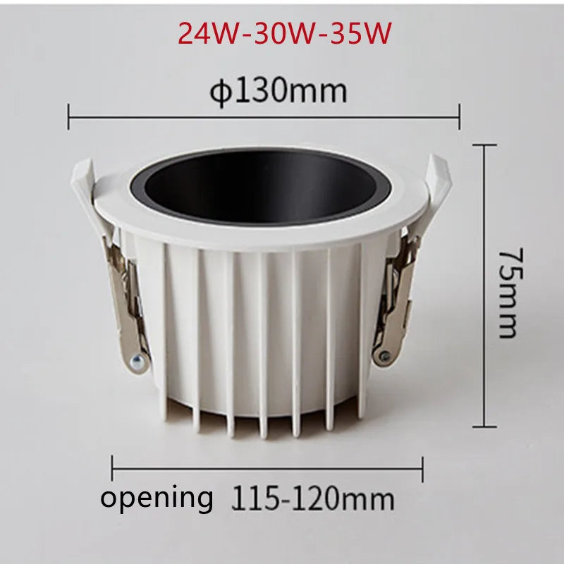 2023 The latest waterproof down light high-end narrow side led toilet kitchen embedded anti-glare household no main light - vue 5 sur 8