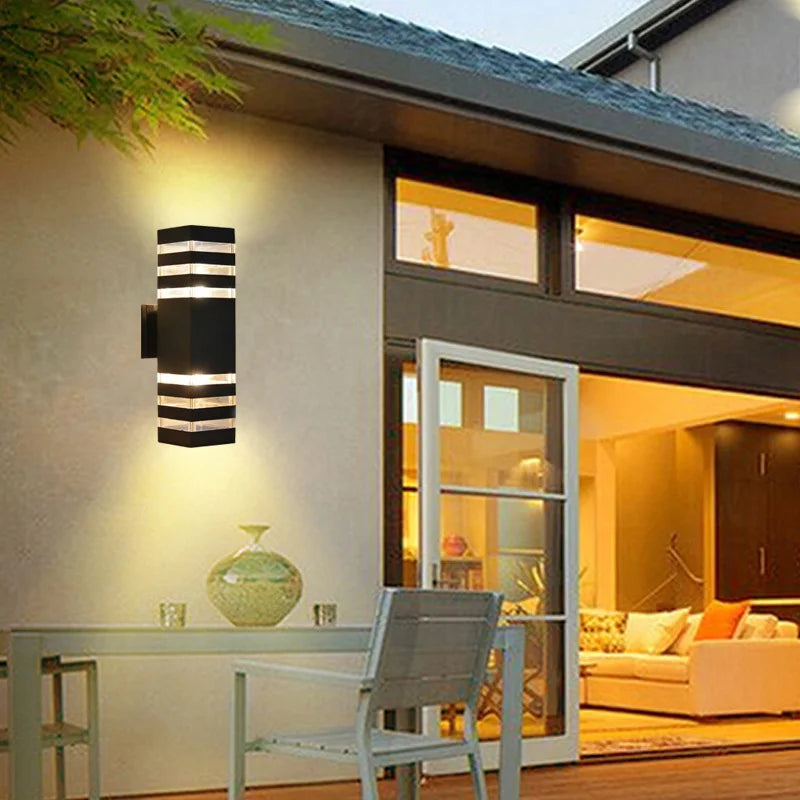 applique murale led extérieure design rond ou carré - vue 8 sur 10