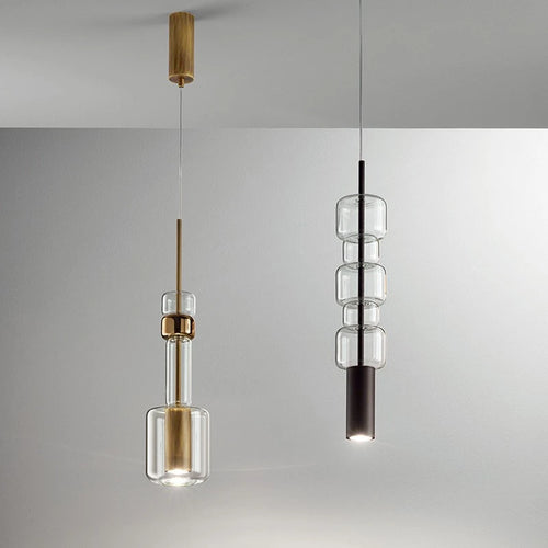 Suspension en verre transparent au design moderne - vue 2 sur 8