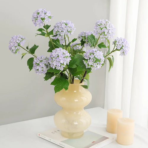 bouquet d'hortensias artificiels en soie pour décoration de mariage - vue 6 sur 13