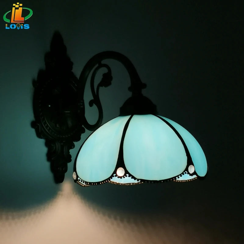 applique murale en verre courbé style méditerranéen pour intérieur chaleureux - vue 2 sur 6