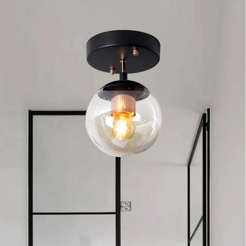 Plafonnier LED boule en verre moderne - vue 7 sur 14