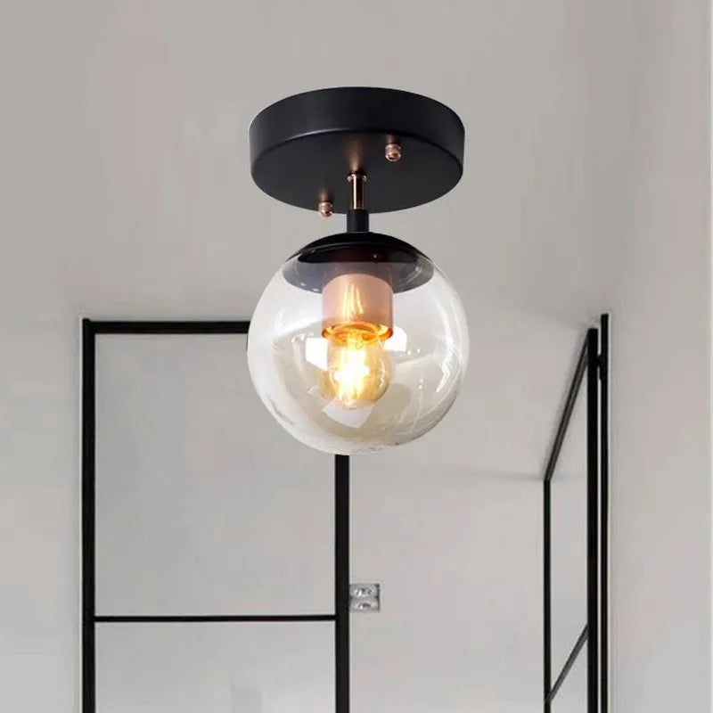 Plafonnier LED boule en verre moderne - vue 6 sur 14