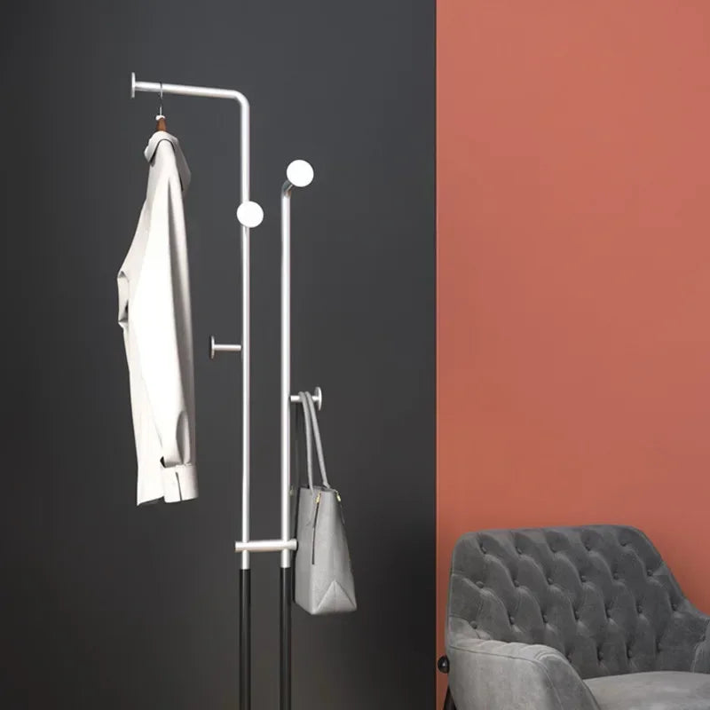 porte-manteau double tube style nordique pour intérieur et extérieur - vue 3 sur 8
