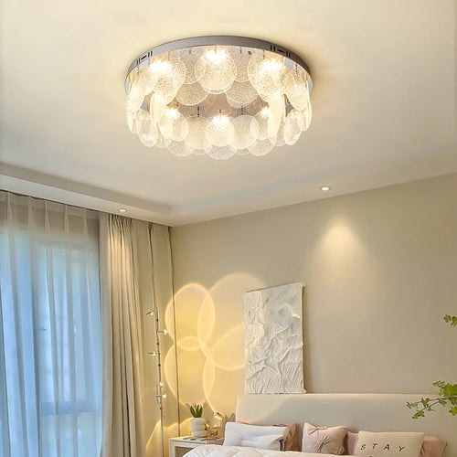 plafonnier led rond en verre pour décoration intérieure - vue 4 sur 11