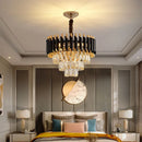 lustre en cristal luxueux avec éclairage led pour intérieur