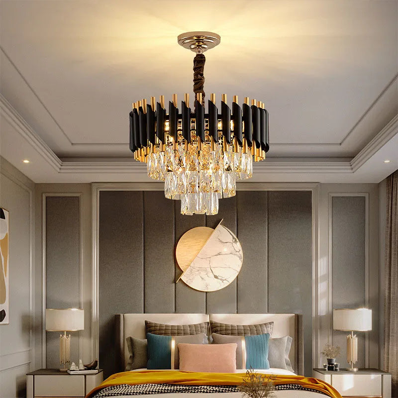 lustre en cristal luxueux avec éclairage led pour intérieur - vue 4 sur 14