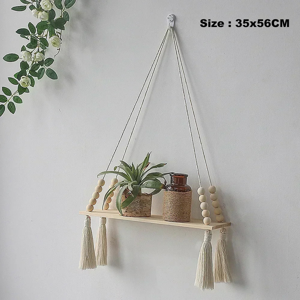 balançoire murale en corde et bois pour décoration nordique - vue 12 sur 13