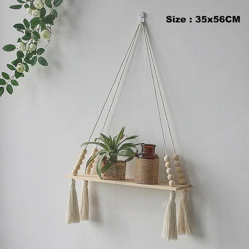 balançoire murale en corde et bois pour décoration nordique - vue 13 sur 13