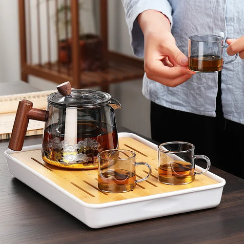 Théière japonaise en verre résistant gaiwan pu erh - vue 5 sur 6