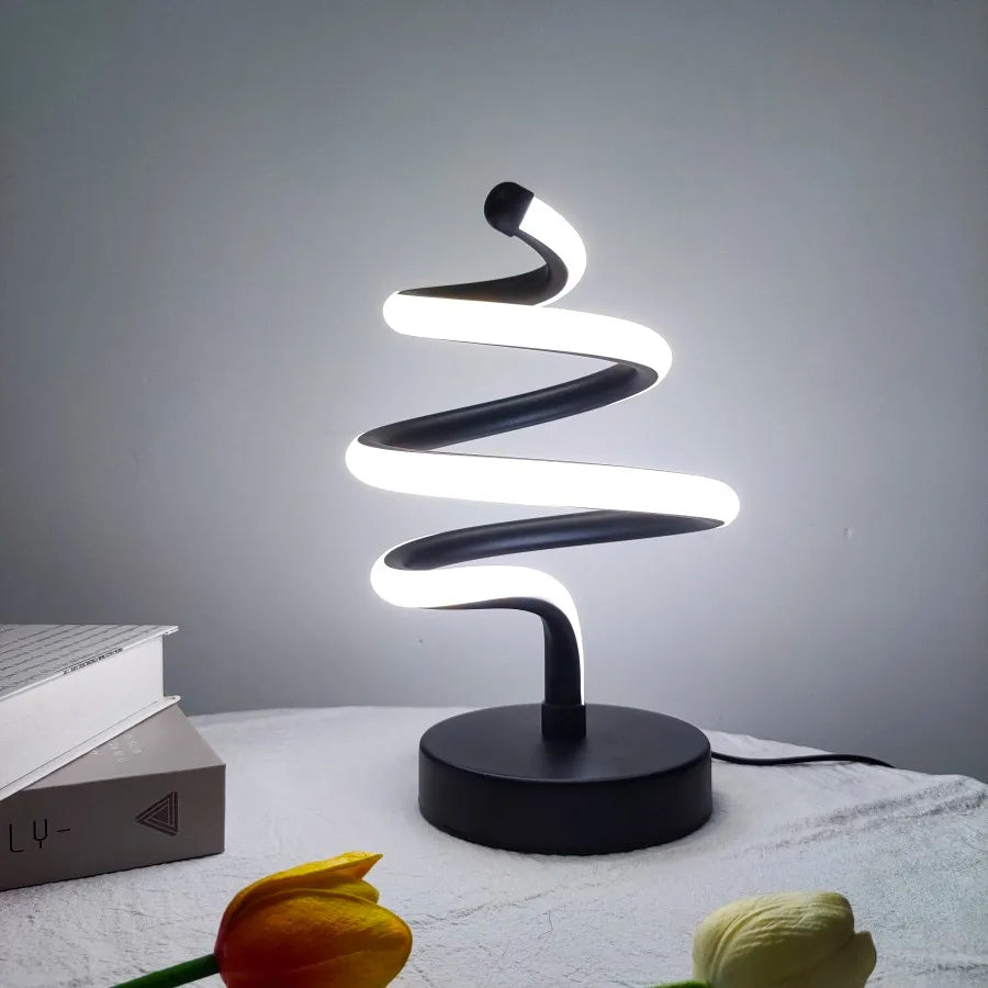lampe de bureau créative en forme d'arbre de noël décorative usb - vue 3 sur 7