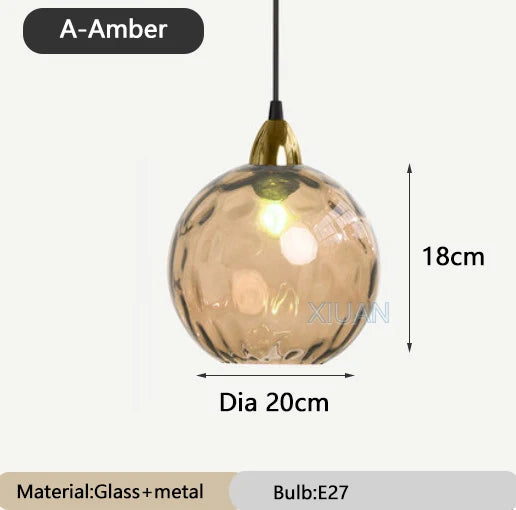 lustre en verre coloré lumineux pour restaurant - vue 13 sur 25
