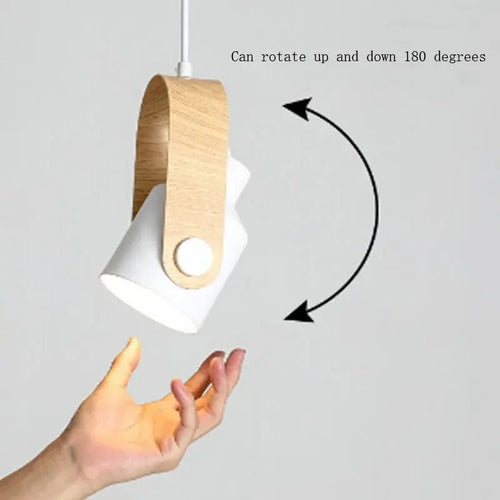 lustre en bois brut design nordique pour éclairage moderne - vue 4 sur 10