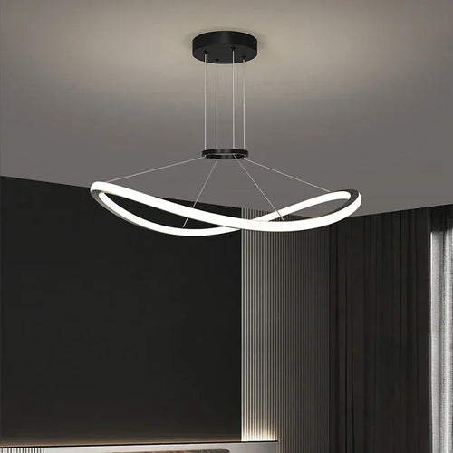 lustre moderne à led pour décoration intérieure réglable - vue 2 sur 12